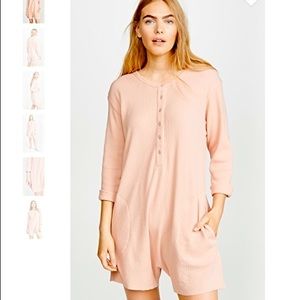 The Great Henley Romper, rose dust waffle sz 3/L